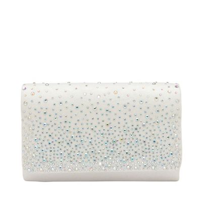 debenhams white clutch bag