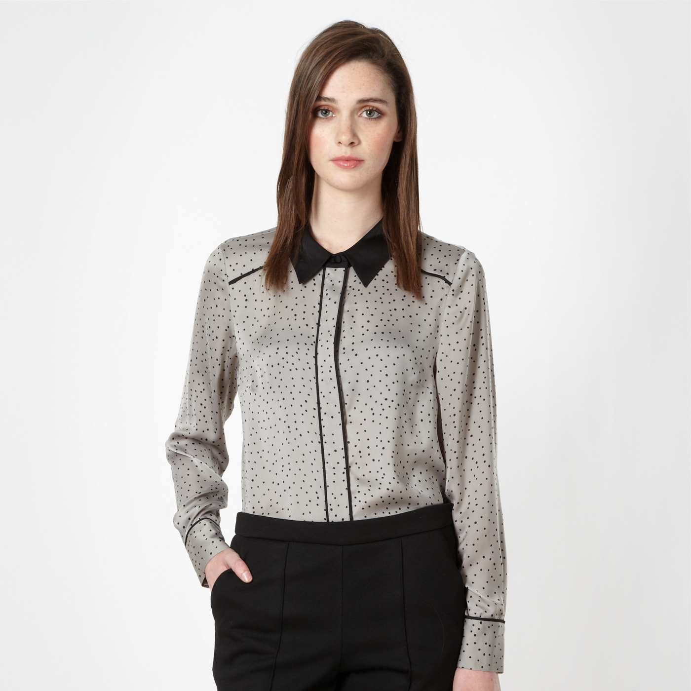 Jonathan Saunders/EDITION Designer grey spot blouse