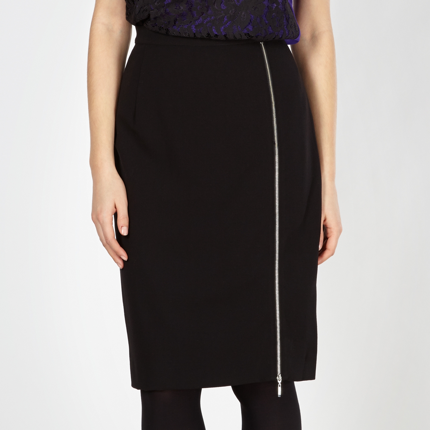 Preen/EDITION Designer black lace insert skirt