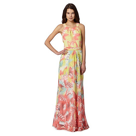 Butterfly by Matthew Williamson Designer pink sleeveless floral maxi ...