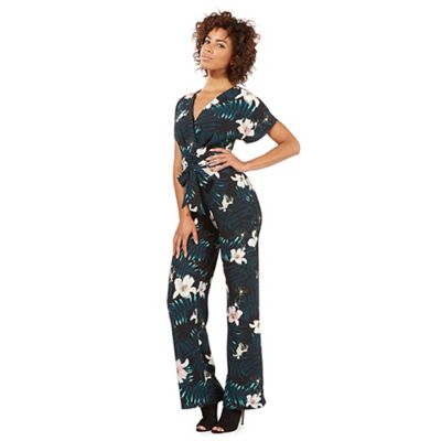 Star by Julien Macdonald Multi-coloured palm print jumpsuit | Debenhams