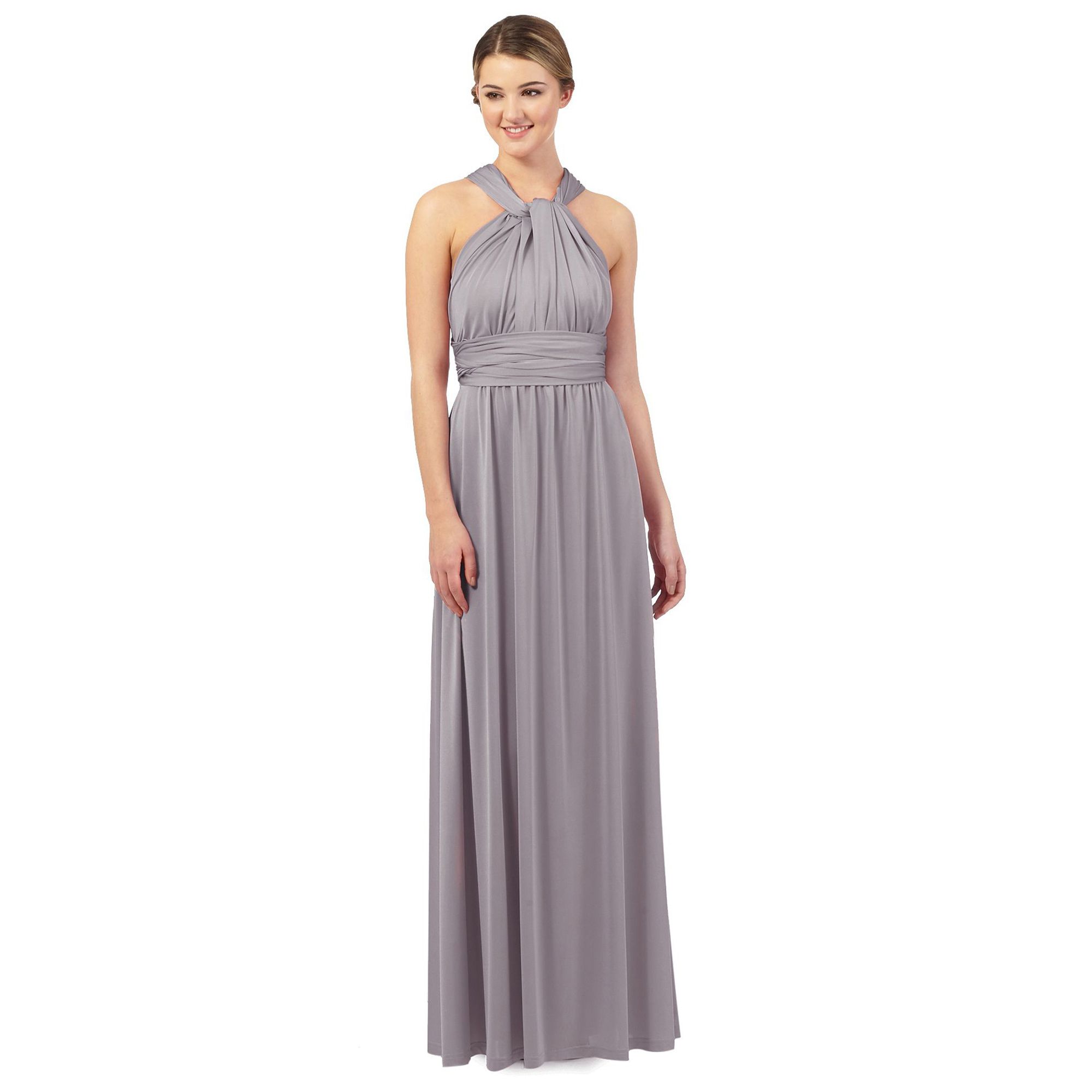 Debut Womens Light Grey Multiway Evening Dress From Debut Womens Light Grey Multiway Evening Dress From