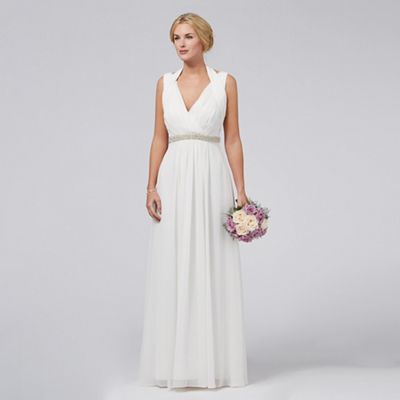 Debut Ivory Ava v-neck wedding dress Debenhams