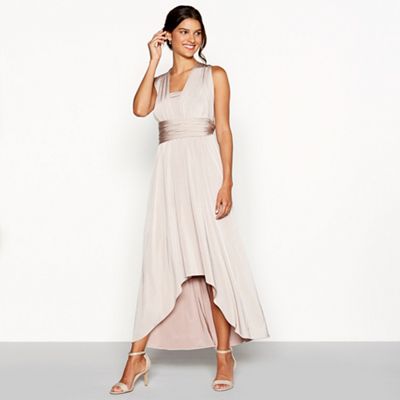 Debut - Taupe multiway high low dress