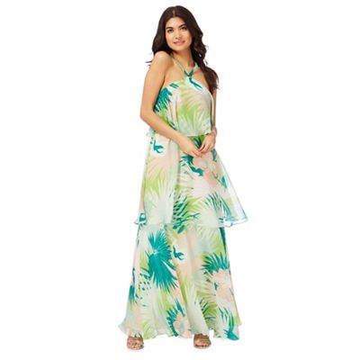 Butterfly by Matthew Williamson Multi-coloured palm leaf print maxi ...