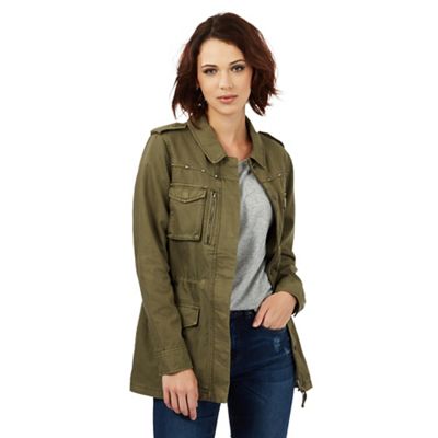 Nine by Savannah Miller Khaki green utility jacket | Debenhams