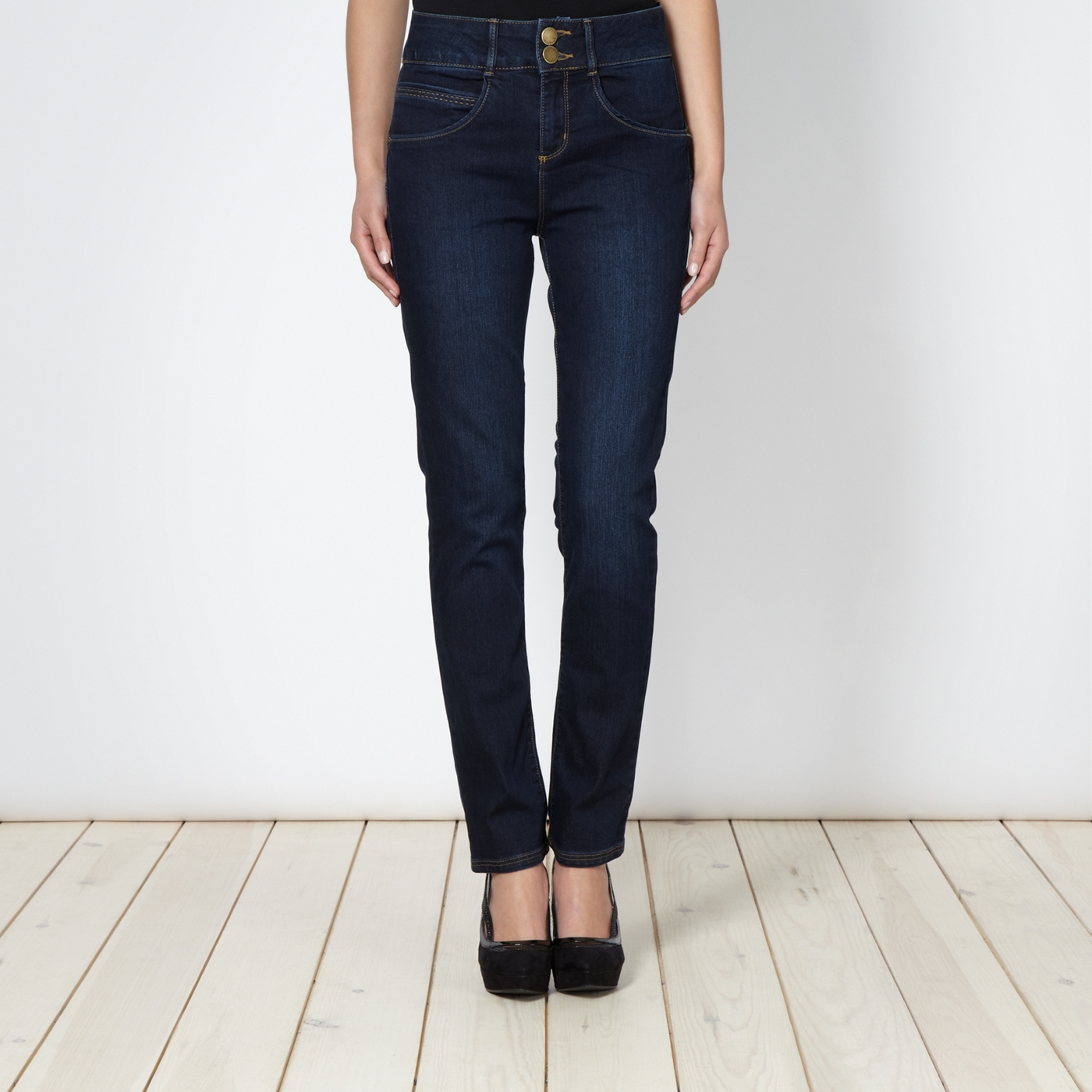 J by Jasper Conran Shape enhancing blue high waisted jeans