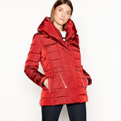J by Jasper Conran - Red shawl collar padded coat