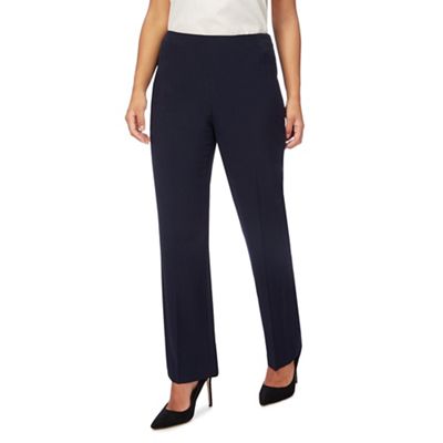 The Collection Petite Navy straight leg petite trousers | Debenhams