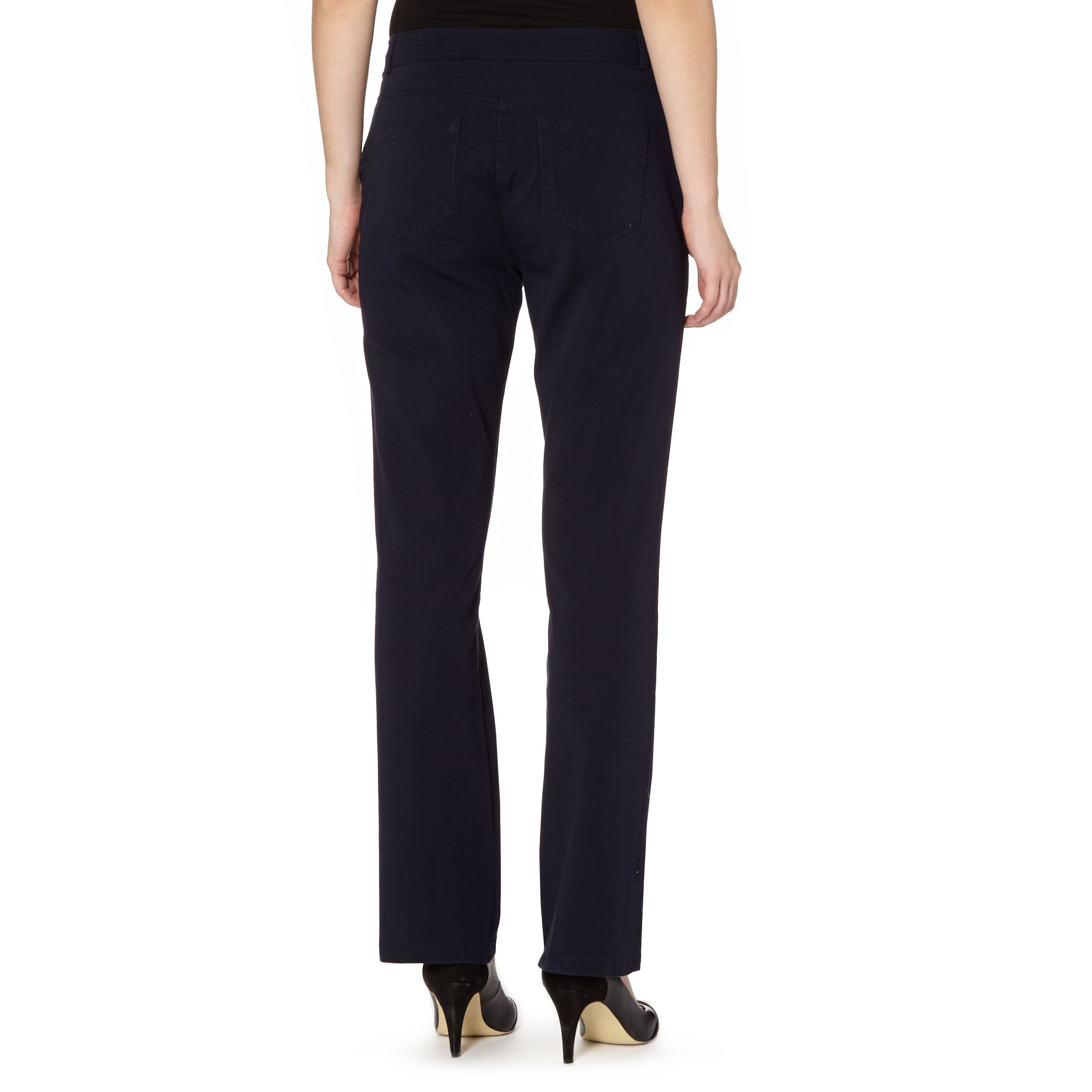 Maine New England Womens Navy Two Way Stretch Trousers From Debenhams