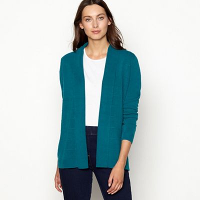 Maine New England - Green shawl neck longline cardigan