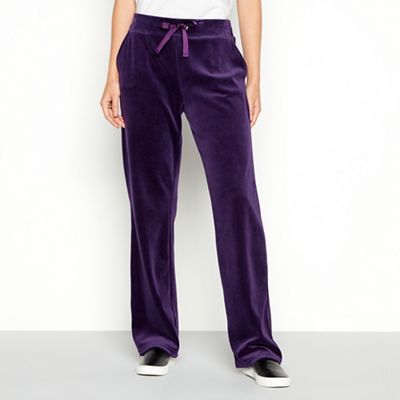 Maine New England - Plum velour joggers
