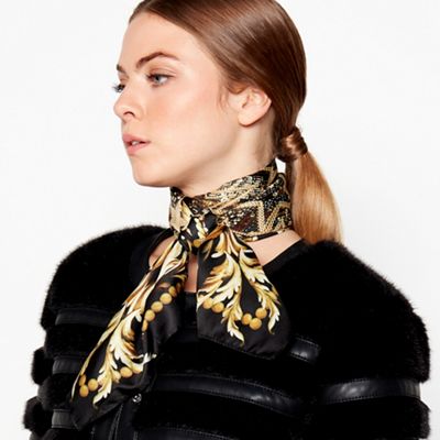 Star by Julien Macdonald - Gold 'Coco' animal print silk scarf