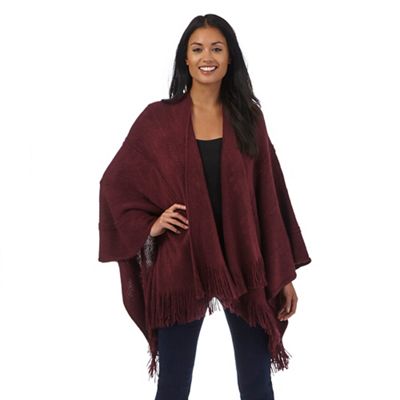 The Collection Dark red knitted wrap | Debenhams