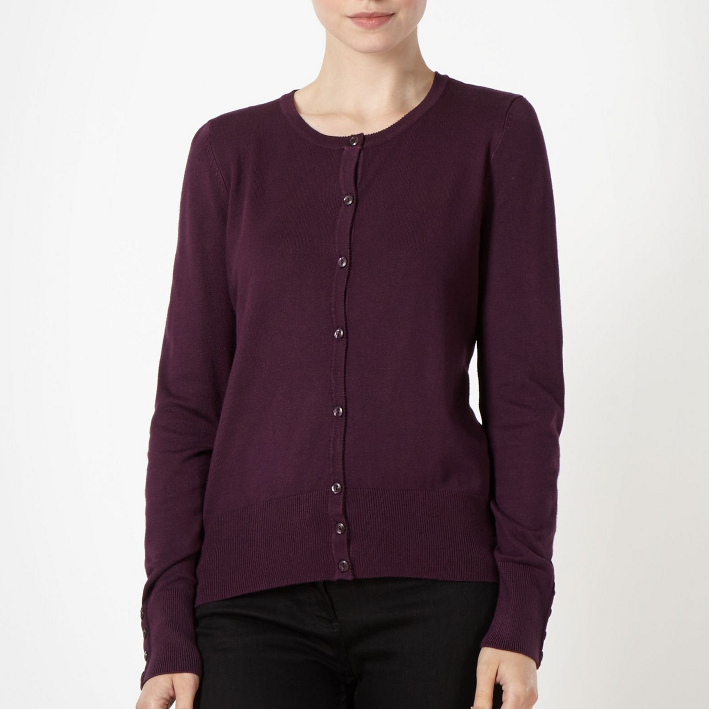 The Collection Dark purple stretch cardigan