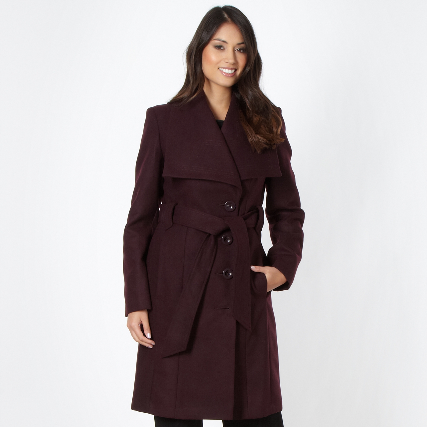 The Collection Petite Petite purple wing collar coat