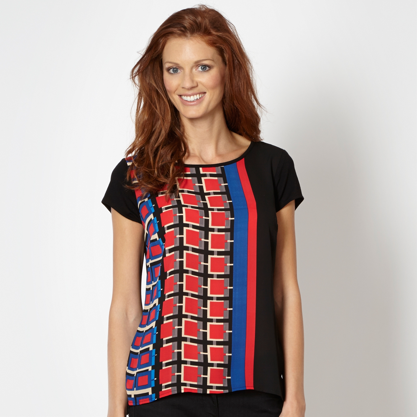 The Collection Black pop art print top