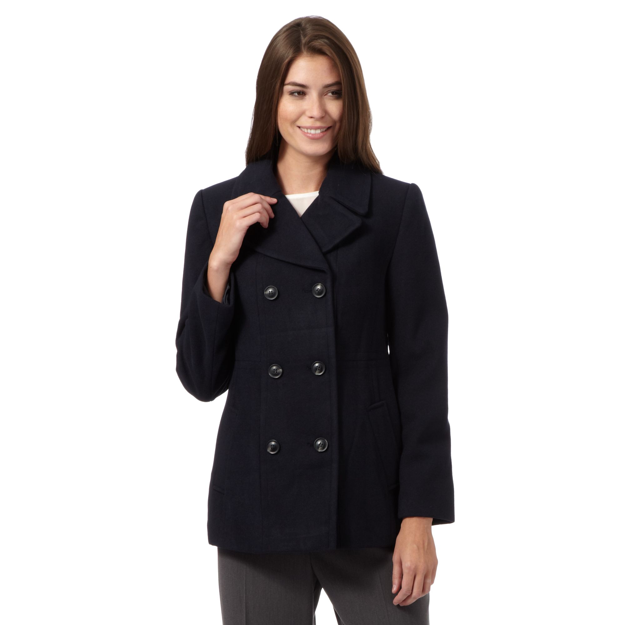 The Collection Womens Navy Reefer Jacket From Debenhams | eBay