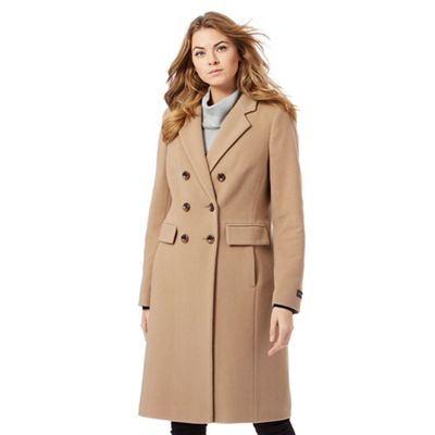 The Collection Camel cashmere blend double-breasted city coat | Debenhams