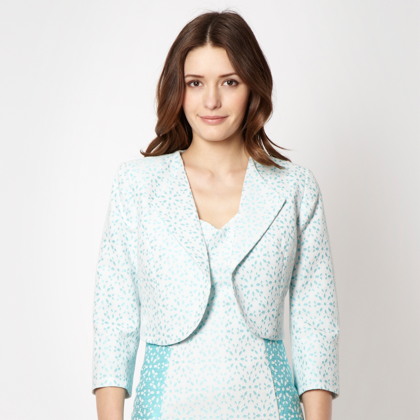 The Collection Aqua broderie suit jacket