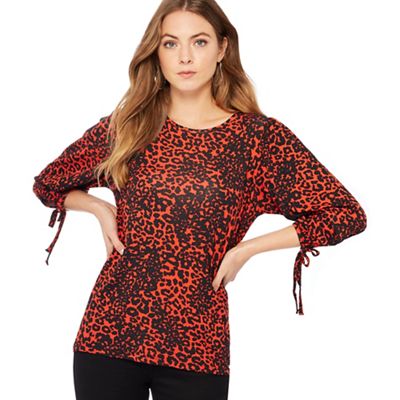 The Collection - Red leopard print top