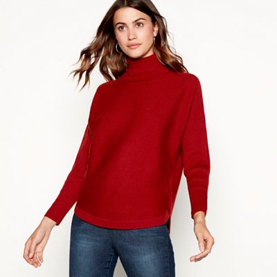 The Collection - Dark tan roll neck jumper