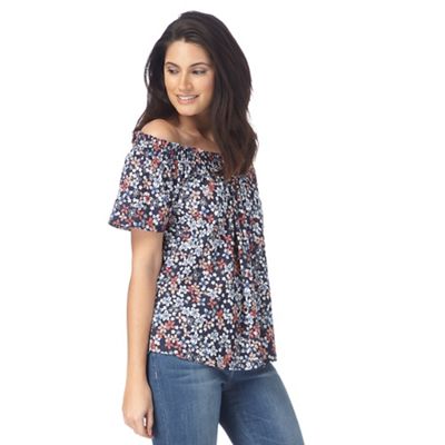 The Collection Navy ditsy print gypsy top | Debenhams