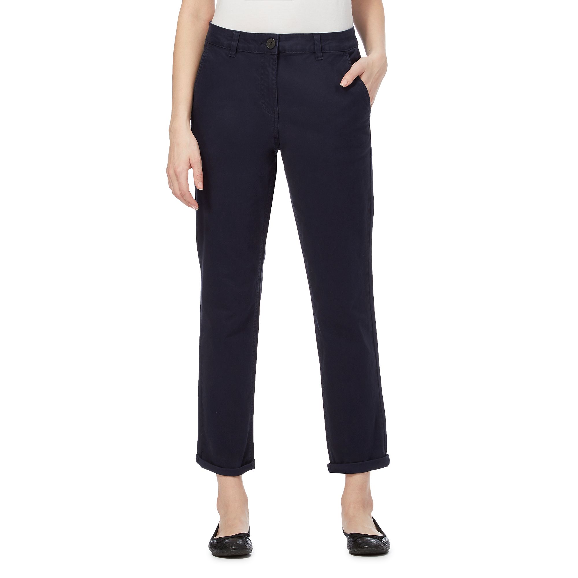 The Collection Womens Navy Tapered Chino Trousers From Debenhams | eBay