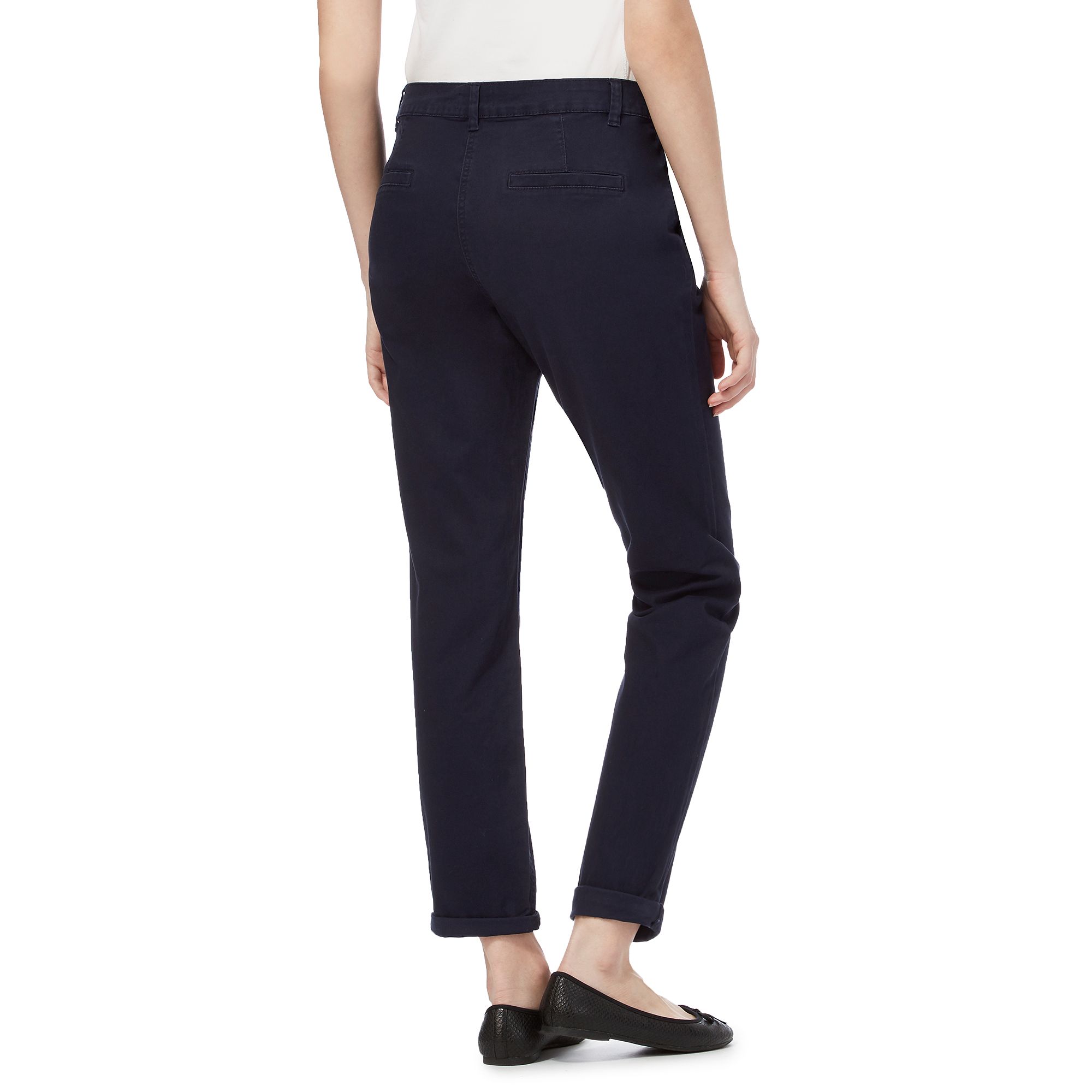 The Collection Womens Navy Tapered Chino Trousers From Debenhams | eBay