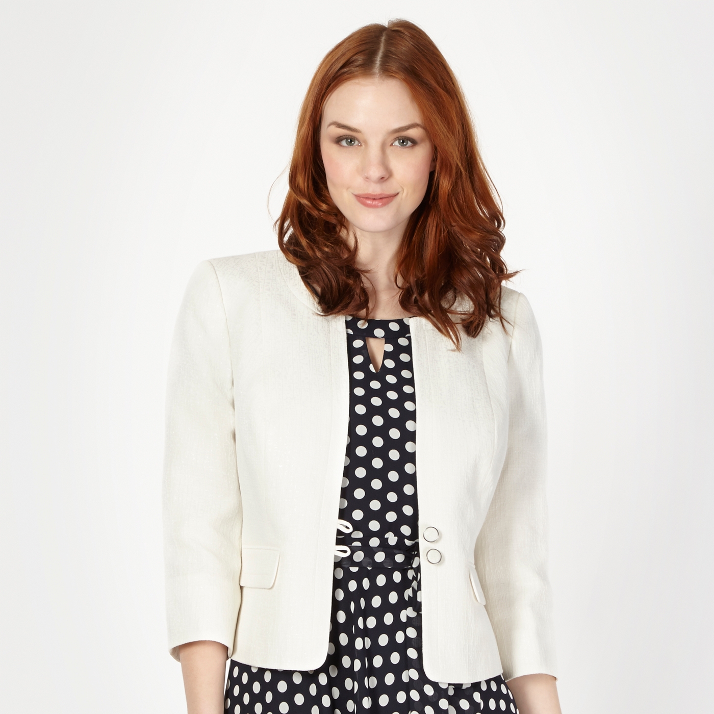 Classics Ivory jacquard occasion jacket