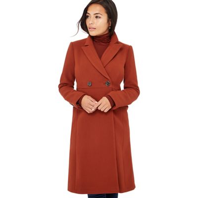 Principles Petite - Dark tan moulded petite city coat