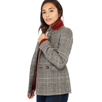 Principles Petite - Multicoloured check print petite smart jacket