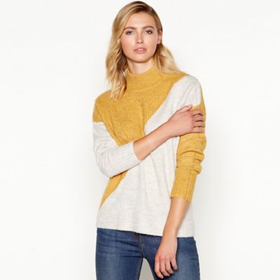 Principles - Gold diagonal stripe high neck sweater