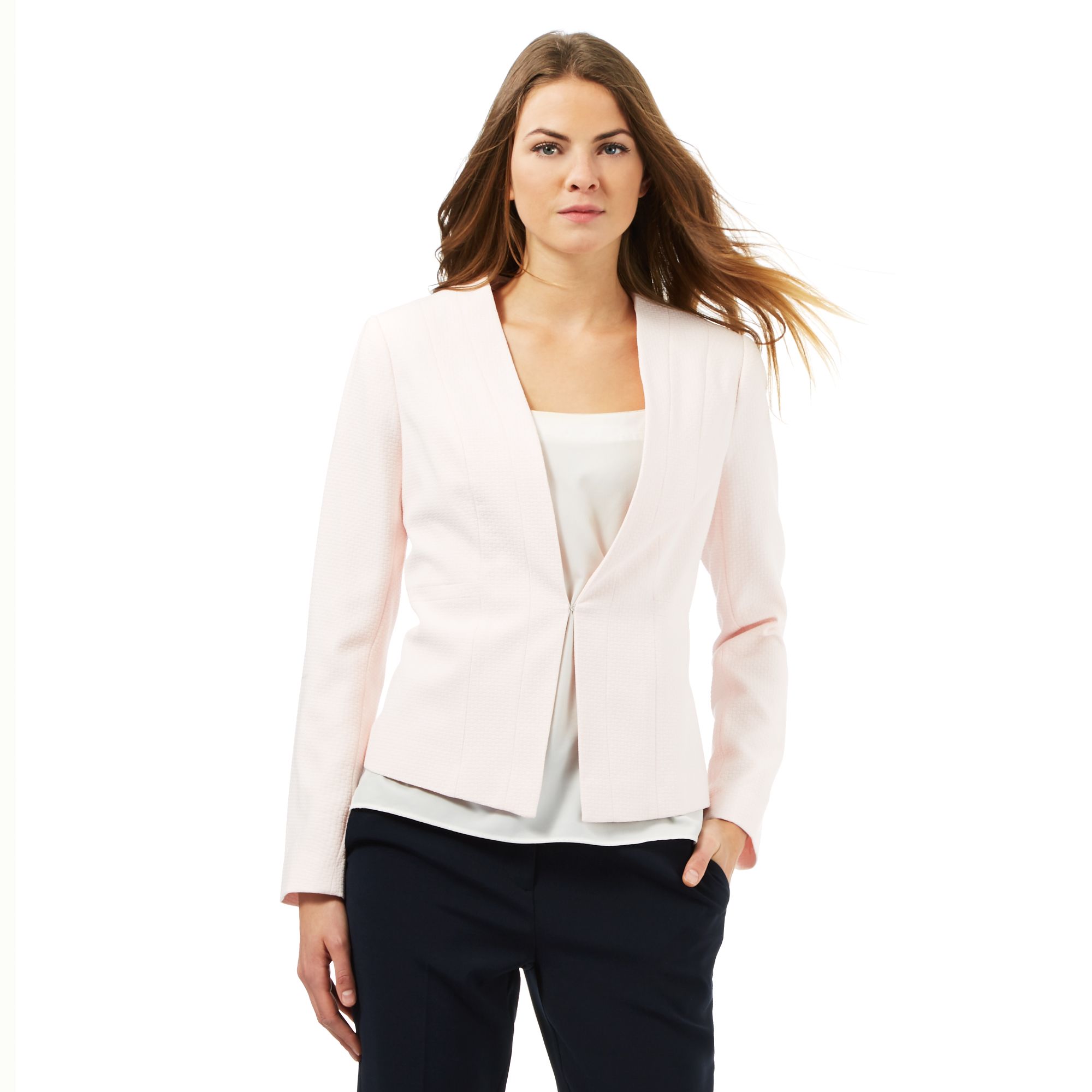 Principles Petite By Ben De Lisi Womens Light Pink Textured Jacket | eBay