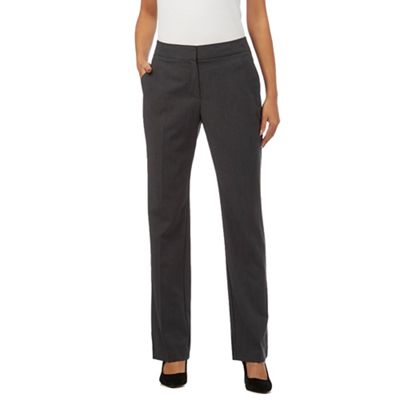 Principles Petite Dark grey straight leg trousers | Debenhams