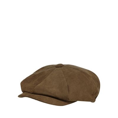 The Collection - Khaki moulded baker boy cap