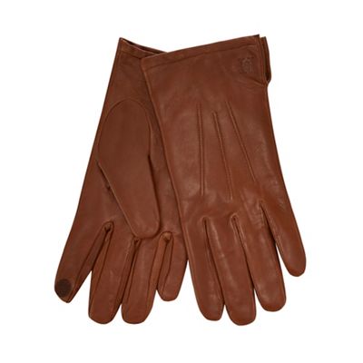 Hammond & Co. by Patrick Grant - Tan touch screen leather gloves