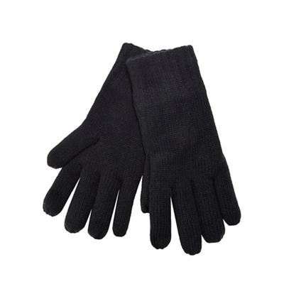 Maine New England - Black thermal knit gloves