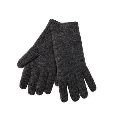 Maine New England - Grey thermal knit gloves