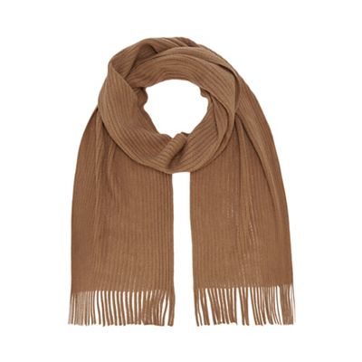 Red Herring - Natural knitted scarf