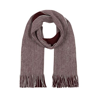 Red Herring - Wine reversible twist knit scarf