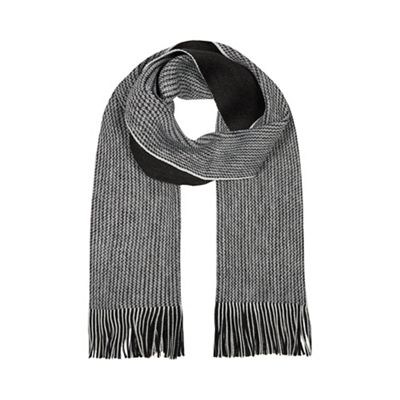 Red Herring - Dark grey reversible twist knit scarf
