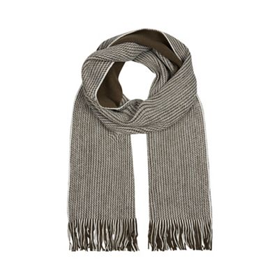 Red Herring - Khaki reversible twist knit scarf