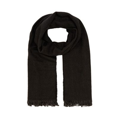 The Collection - Black geometric print scarf