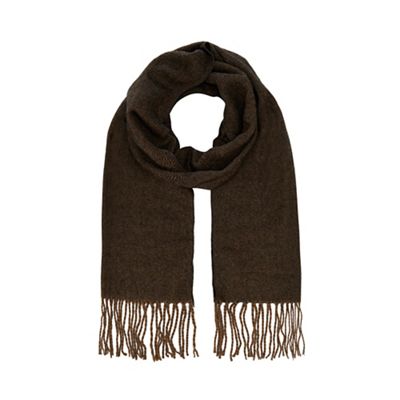 The Collection - Brown herringbone scarf