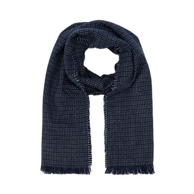 The Collection - Blue checked scarf