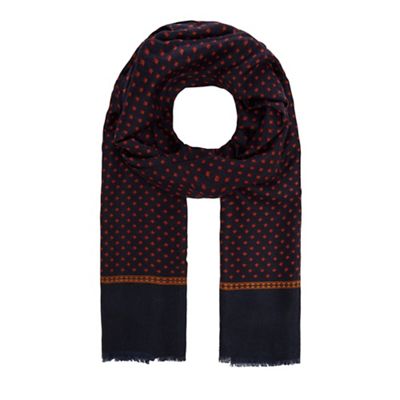 Hammond & Co. by Patrick Grant - Navy geometric print dress scarf