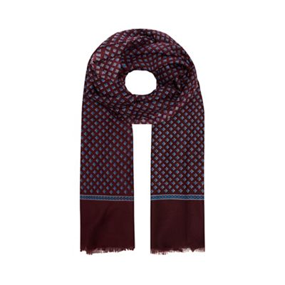 Hammond & Co. by Patrick Grant - Wine diamond print dress scarf