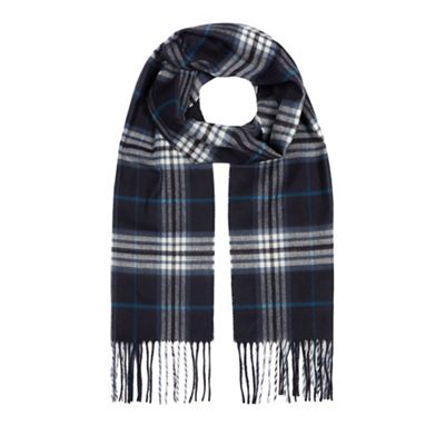 Hammond & Co. by Patrick Grant - Navy checked scarf