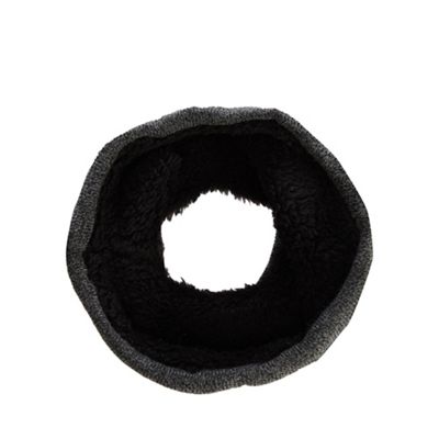 Maine New England - Grey ribbed thermal neck warmer